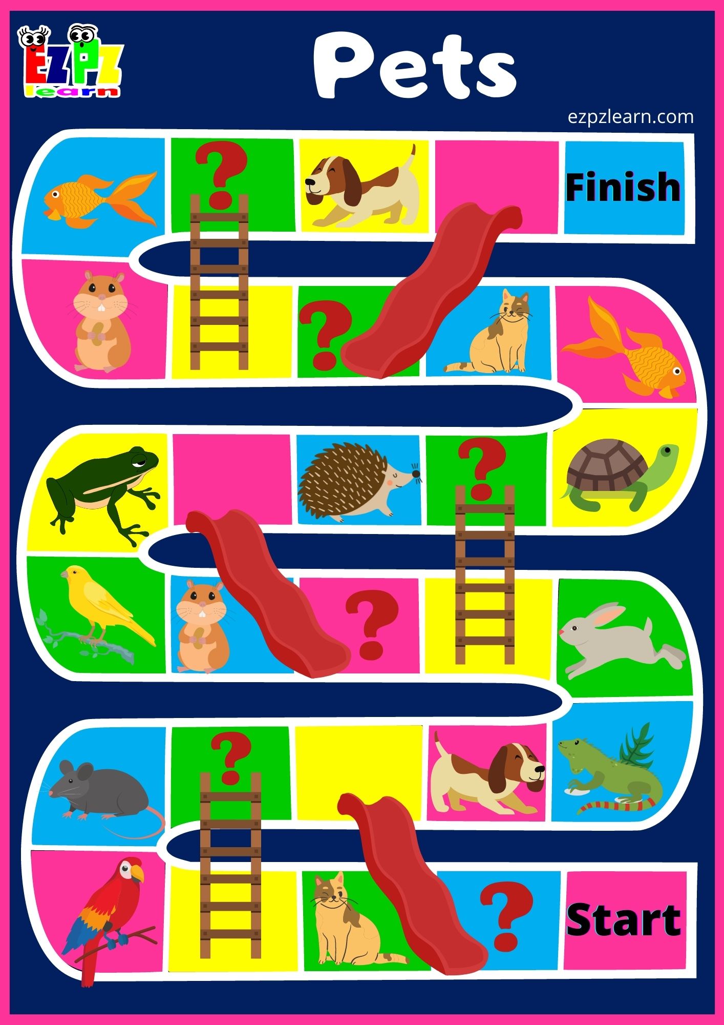 Pets Slides and Ladders Game